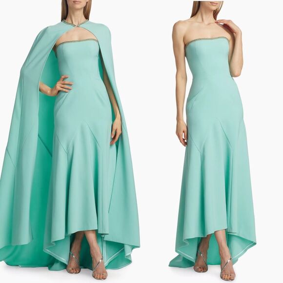 NWT Atelier Prabal Gurung Charlotte Beaded-Trim High-Low Dress Size 2 $4990